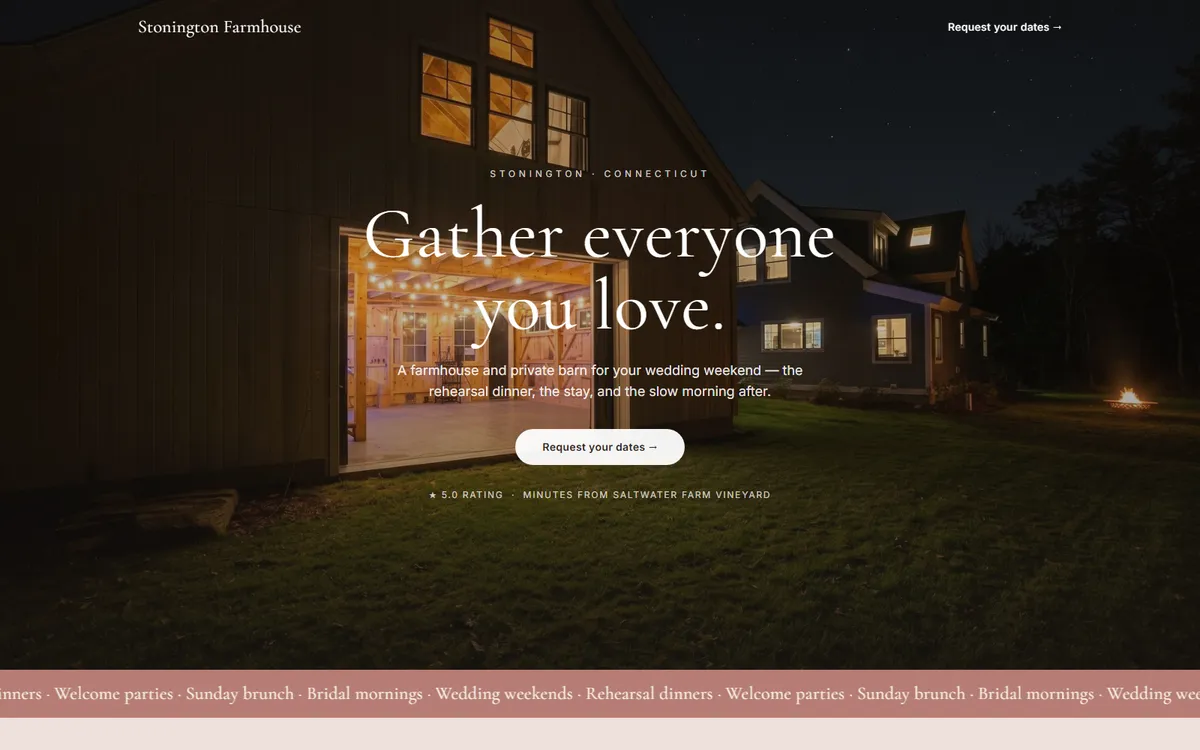 Stonington Farmhouse homepage