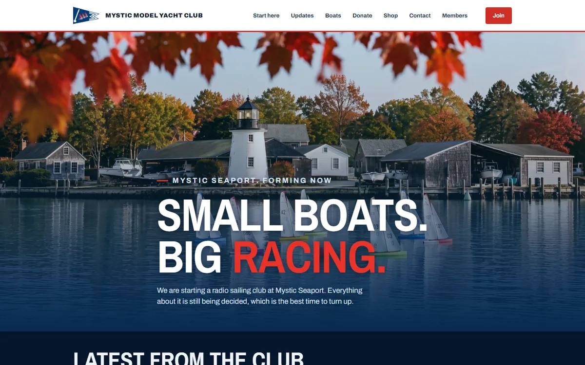 Mystic Model Yacht Club homepage